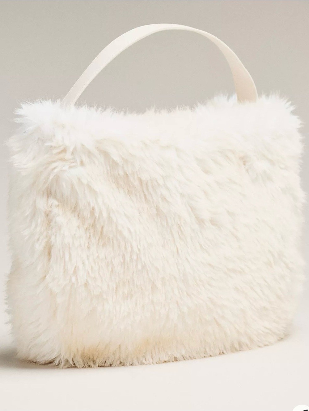New with tags - Anthropologie Faux Fur Slouchy Bucket Tote Bag - Picture 2 of 7